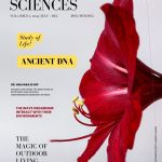 a big hibiscus flower image on vlearny journal of biological sciences cover page